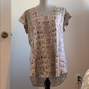 Snakeskin print top